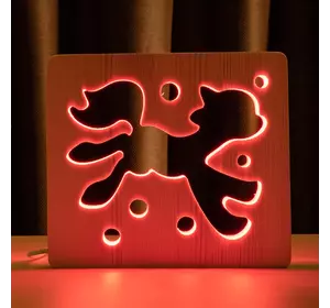 Світильник нічник ArtEco Light з дерева LED &quot;Казковий поні&quot; з пультом та регулюванням кольору, RGB